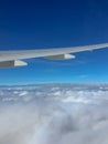 Blue sky and white clouds.